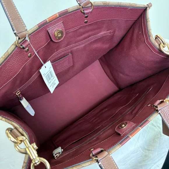 NWT COACH C8418 Dempsey Tote 40 In Signature Jacquard Stripe & Patch Bag Purse - Picture 14 of 17